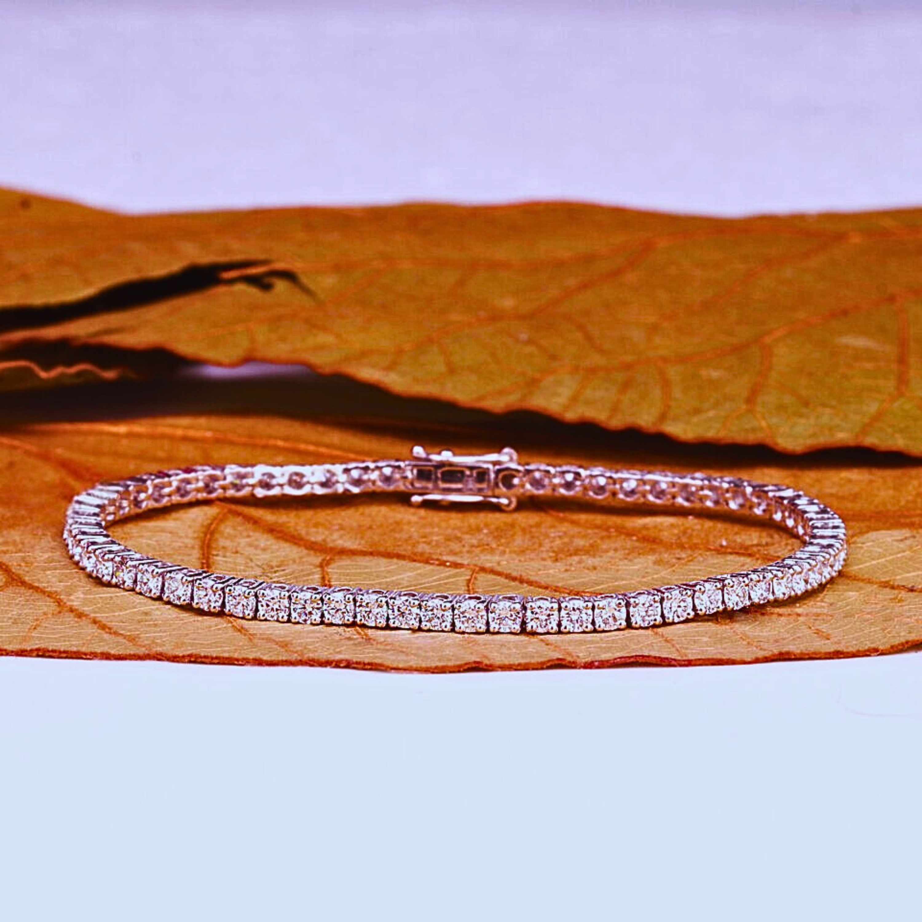 Round Cut Lab Grown Diamond Tennis Bracelet